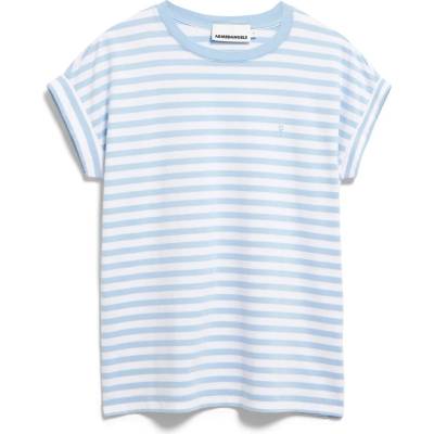Armedangels Дамска тениска ARMEDANGELS Women's Idaara Stripes T-shirt - White / Soft Blue (916-2765-1513)