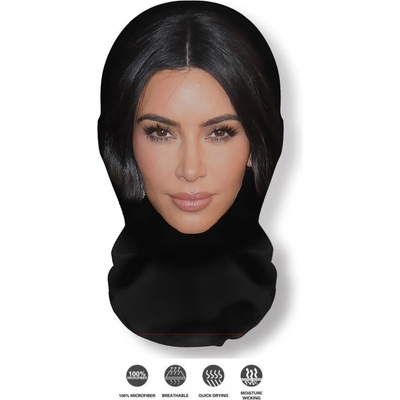 Maska Kim Kardashian jako 3D kukla na obličej s barevným potiskem z mikrovlakna