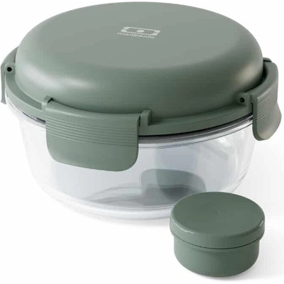 Monbento Skleněný salátový lunchbox Sunny green natural 950ml