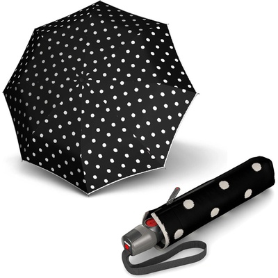 Knirps T.200 Medium duomatic dot Art dámsky plne-automatický dáždnik černý