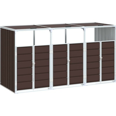 vidaXL Box na odpadky pro 3 tuny hnědý 216 x 81 x 115 cm ocelový – Zboží Dáma