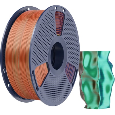 Sunlu Silk PLA+ Tri-Color Oranžová Modrá Zelená 1,75mm 1kg