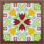 Bright Toys Мозайка с пиксели - Българска шевица, 48x48 пиксела, с рамка - Елбетица (BE48001-F)