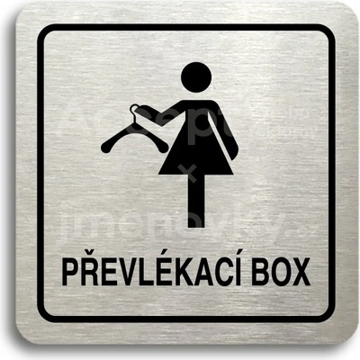ACCEPT Piktogram převlékací box IV - stříbrná tabulka - černý tisk