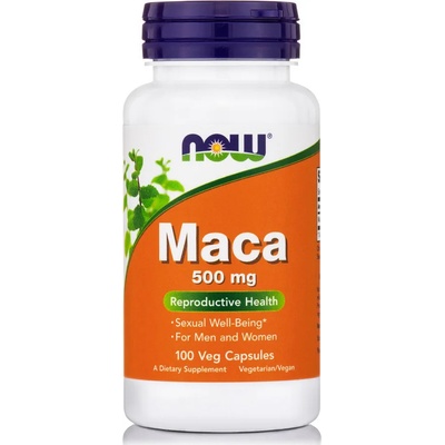 NOW Хранителна добавка Мака 100 мг , Now Foods Maca 500 Mg 100 Capsules