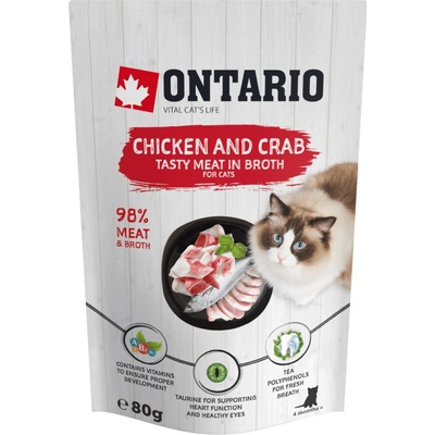 Ontario Cat Chicken and Crab in Broth 80 g
