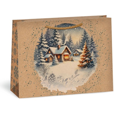 ARGUS Dárková papírová taška (24.3 x 18.3 cm) - Domeček v lese 08440096
