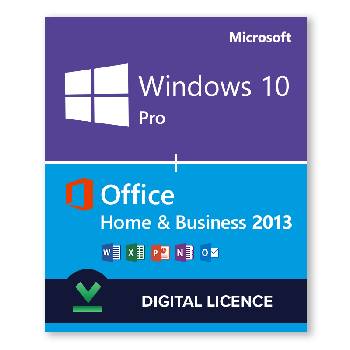 Microsoft Windows 10 Pro + Office 2013 Home and Business (DCDLD004DCDLD021)