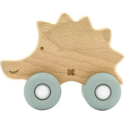 KikkaBoo Дървена играчка с чесалка KikkaBoo - Hedgehog, Mint (31201010244)