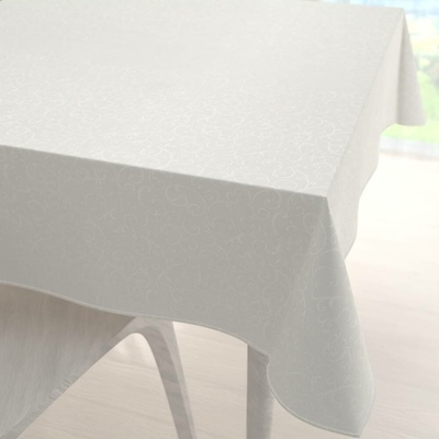 Biante Teflonový čtvercový ubrus TF-010 Ornamenty smetanový 130x130 cm