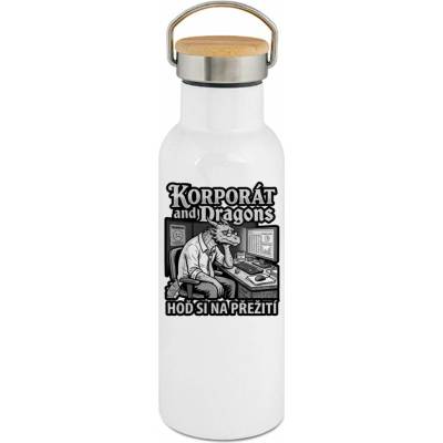123TRIKO termoska Korporát and dragons, černý tisk 500 ml