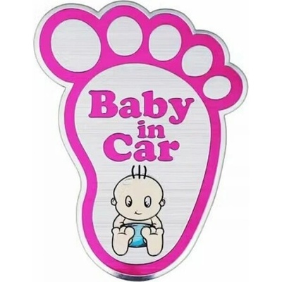 4CAR Samolepka dítě v autě pro holky "BABY IN CAR" |