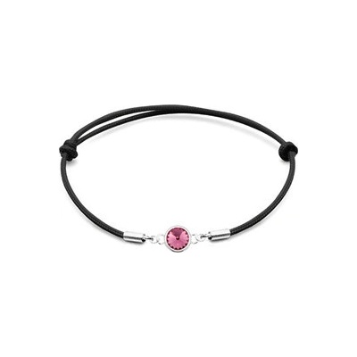 Nubis stříbrný náramek s Crystals from Swarovski Rose SX129-RO