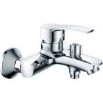 Inter Ceramic Едноръкохватков смесител за вана/душ Inter Ceramic Quadrat, гланциран хром (662530/ 6ЕЗ А-RI)