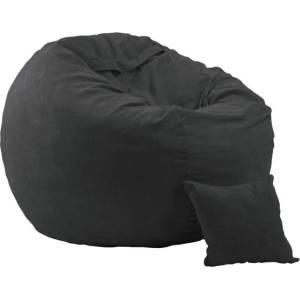 Pufrelax Комплект, Барбарон и декоративна възглавница 800л. , King Size XL - Eerie black, Перящ се калъф, Трансформира се в легло, Пълнеж с микс от мемори пяна и дунапрен, Гама Plush honey