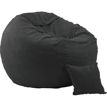 Image 1 of Pufrelax Комплект, Барбарон и декоративна възглавница 800л. , King Size XL - Eerie black, Перящ се калъф, Трансформира се в легло, Пълнеж с микс от мемори пяна и дунапрен, Гама Plush honey