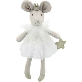 Image 1 of The Puppet Company Парцалена кукла Мишчица танцьорка в бяла дрешка 32 см