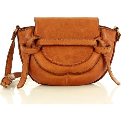 Mazzini Marco kožená crossbody kabelka camel v82a