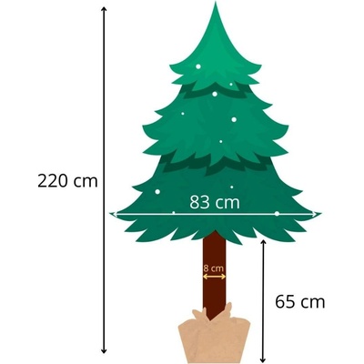 Springos Vánoční stromek 220cm CT0115