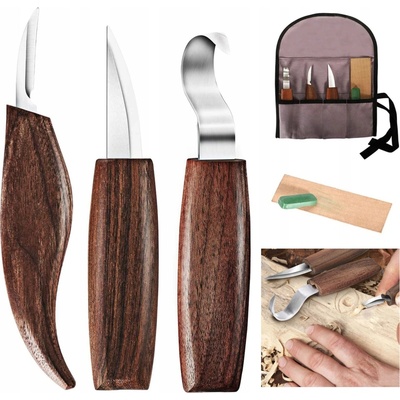 SADA NOŽOV NA VYREZÁVANIE DO DREVA, LYŽICA, DIY