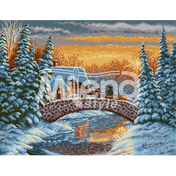 Milena Style Към дома - гоблен със схема конци dmc 1: 4