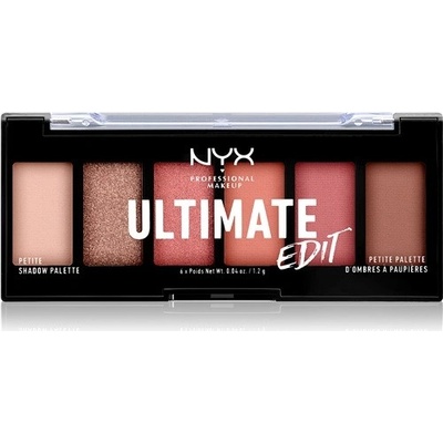 NYX Professional Makeup Ultimate Edit Petite Shadow paletka očných tieňov 01 Warm Neutrals 6 x 1,2 g