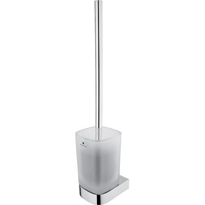 Nimco WC kefa s om na stenu hranatá matné sklo chróm NK 30094CN-26