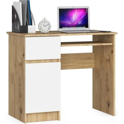 DobreSny Psací stůl Pixel bílý / artisan levý