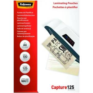 Fellowes Ламиниращо фолио fellowes a/4 125 микрона матово 100/бр. 5328502 (5328502)