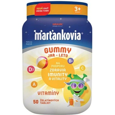 Walmark Marťánci GUMMY JARO LÉTO želatinové tablety příchuť borůvka citron jahoda mandarinka 50 ks