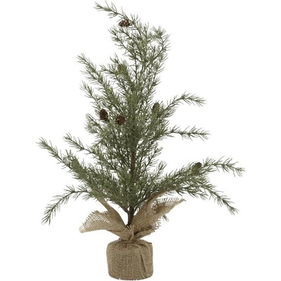 Chic Antique Zelený vánoční borovicový stromek v jutě a se šiškami Pine Tree - 60 cm - Chic Antique