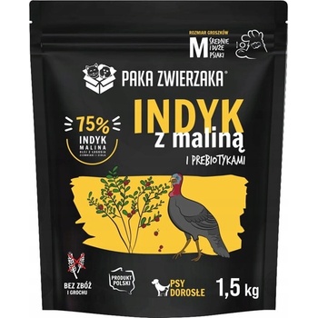 Paka Zwierzaka Turkey with raspberry M 1,5 kg