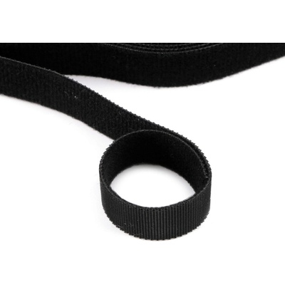 Prima-obchod Nízkoprofilový suchý zip šíře 20 mm oboustranný, pro domácnost a zahradu, barva černá