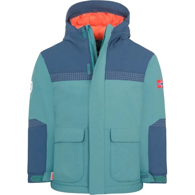 TROLLKIDS Детско зимно яке Trollkids Kid's Finnmark Jacket XT Winter jacket - Stormy Blue / Mystic Blue / Flame Orange - размер 152 (EU) (703-6159-0318)