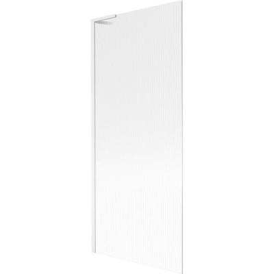 Mexen Next L навес за вана, еднокрила, 80 x 150 cm, райета, бял - 895-080-000-03-09-20 (895-080-000-03-09-20)