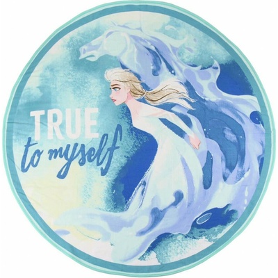 Cerda plážová osuška Frozen Elsa kulatá modrá 130 cm