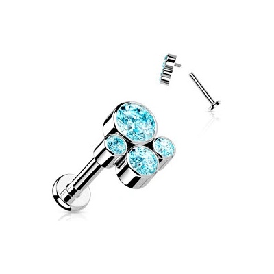 Šperky4U piercing do brady ucha titan TIT1188Q-1208