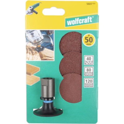 Sada s brúsnym tanierom Wolfcraft pre uhlové brúsky, 4dielna, 5607000