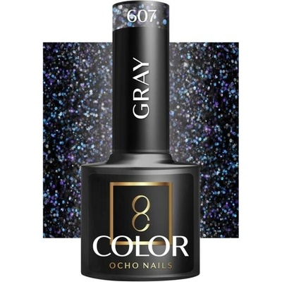 OCHO NAILS Hybridný lak na nechty šedý 607, 5 g