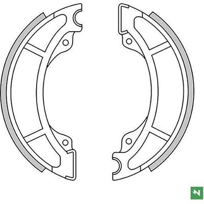 NEWFREN brzdové čelisti zadní HUSQVARNA WRE 125 89-94, zadní/přední KTM GS 125/250/600 83-85, MX 125/250/500 83-86 (130X22mm)