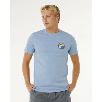 Rip Curl PACIFIC RINSE STACKED TEE Faded Denim