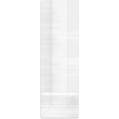 Celofánové sáčky s obdĺžnikovým dnom 8 + 5 × 25 cm 100 ks