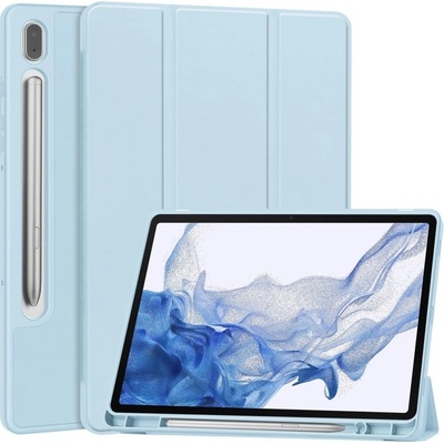 Vsetkonamobil 62821 LEATHER Zaklápací obal pre Samsung Galaxy Tab S9 svetlomodrý