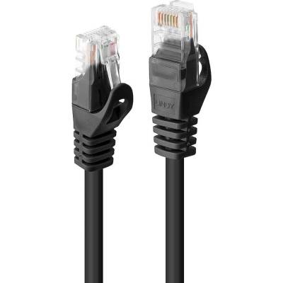 Lindy Пач кабел LINDY 48190, U/UTP, Cat. 6, 0.3m, черен (48190)