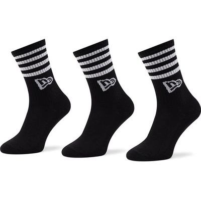 New Era Комплект 3 чифта дълги чорапи мъжки New Era Stripe Crew 13113627 Черен (Stripe Crew 13113627)