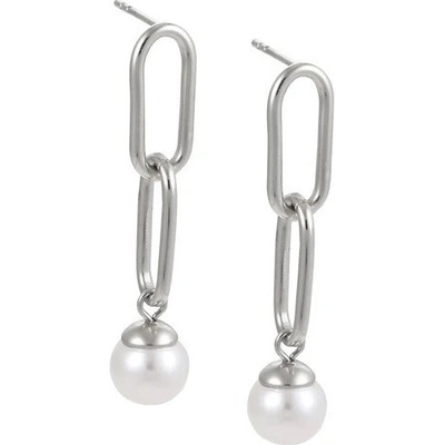 Free Style náušnice visací z chirurgické oceli s perlou ESS718ST