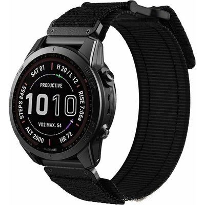 Tech-Protect Изключително здрава текстилна каишка за Garmin Fenix 7X, Fenix 6X Pro, Fenix 6X, Fenix 5X Plus, Fenix 5X, Fenix 3HR, Fenix 3 - Tech-Protect Scout Pro Watch Strap (черен) (THP2535)