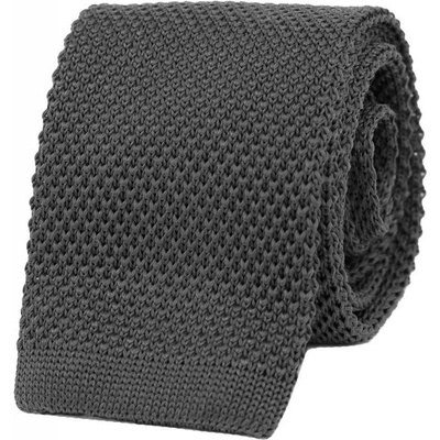 Pletená kravata Grey šedá