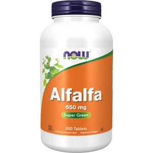 NOW Alfalfa 650 mg [500 Таблетки]