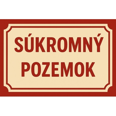 Ceduľa Súkromný pozemok